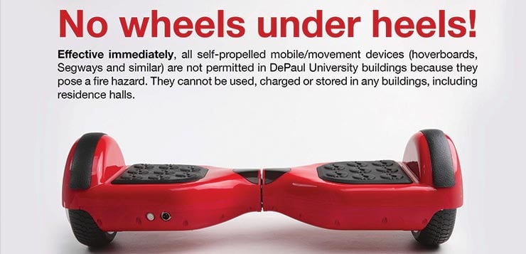 DePaul bans hoverboards from university buildings