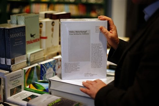 "Mein Kampf" returned to bookstores in Germany in January. The annotated edition is the first version of Adolf Hitler's notorious manifesto to be published in Germany since the end of World War II. (Photo by Matthias Schrader | ASSOCIATED PRESS)