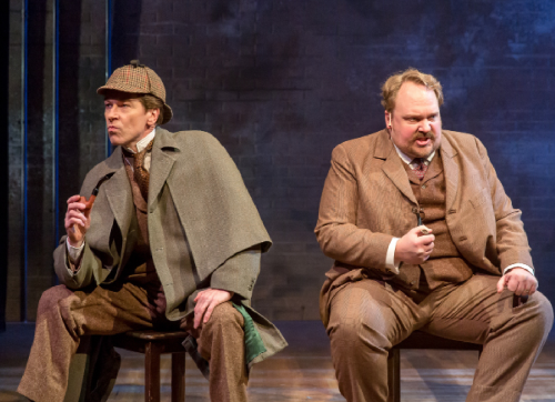 DePaul professor Nick Sandys Pullin (left) and Michael Aaron Lindner (right) star in “The Man Who Murdered Sherlock Holmes” as Sherlock Holmes and Arthur Conan Doyle respectively. 