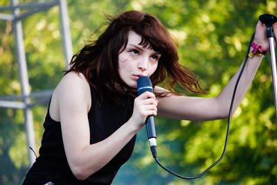 CHVRCHES performs at Pitchfork Music Festival 2015. (Kirsten Onsgard / The DePaulia)