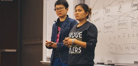United Students Against Sweatshops stand against Nike, which contracts with DePaul