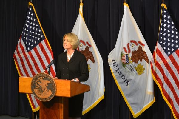 Illinois comptroller Leslie Munger announced that starting at the end of April, payments for Illinois legislators and officials will be delayed due to the state's budget crisis. "It is only appropriate that we all wait in line to receive payment," she said. (Photo courtesy of votemuger.com)