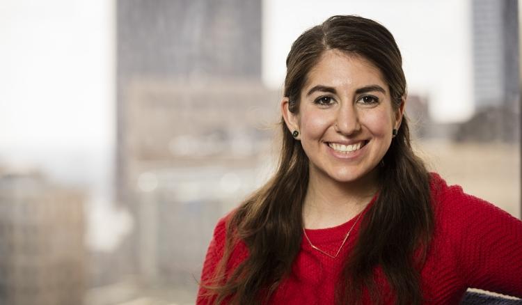 Hannah Retzkin replaces Rima Shah as the new sexual and relationship violence prevention specialist. (Jeff Carrion / DEPAUL UNIVERSITY)