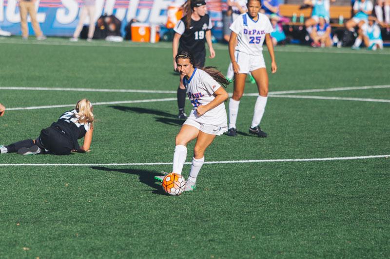 Sophomore midfielder Alexa Ben will enter her third year at DePaul as a focal point of the Blue Demons' attack. (Josh Leff / The DePaulia) 