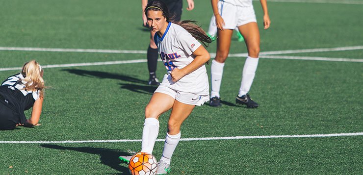 Sophomore midfielder Alexa Ben will enter her third year at DePaul as a focal point of the Blue Demons' attack. (Josh Leff / The DePaulia)