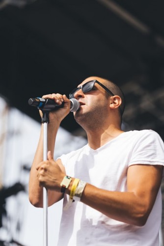 Holy Ghost brought a different sound to Pitchfork's mid-afternoon Sunday set. (Josh Leff | The DePaulia)