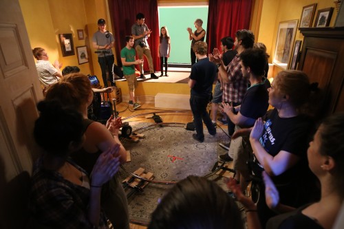 Cast and crew wrapping up shooting principle photography. Photo Courtesy of Matt Gehl