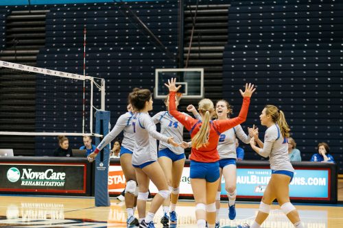 DePaul volleyball is off to a 5-4 start after going 2-1 at the DePaul Invitational. (Garrett Duncan/The DePaulia)