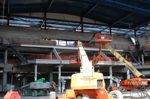 Progress of the Demon Deck, where the student section will be. (Jack Higgins/The DePaulia)