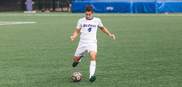 Anton Sell was one of three players last season to start and play in every match. Photo Credit DePaul Athletics