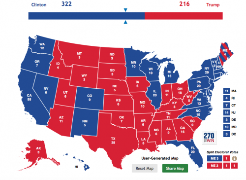 Sports Editor Ben Garland's Electoral College map.