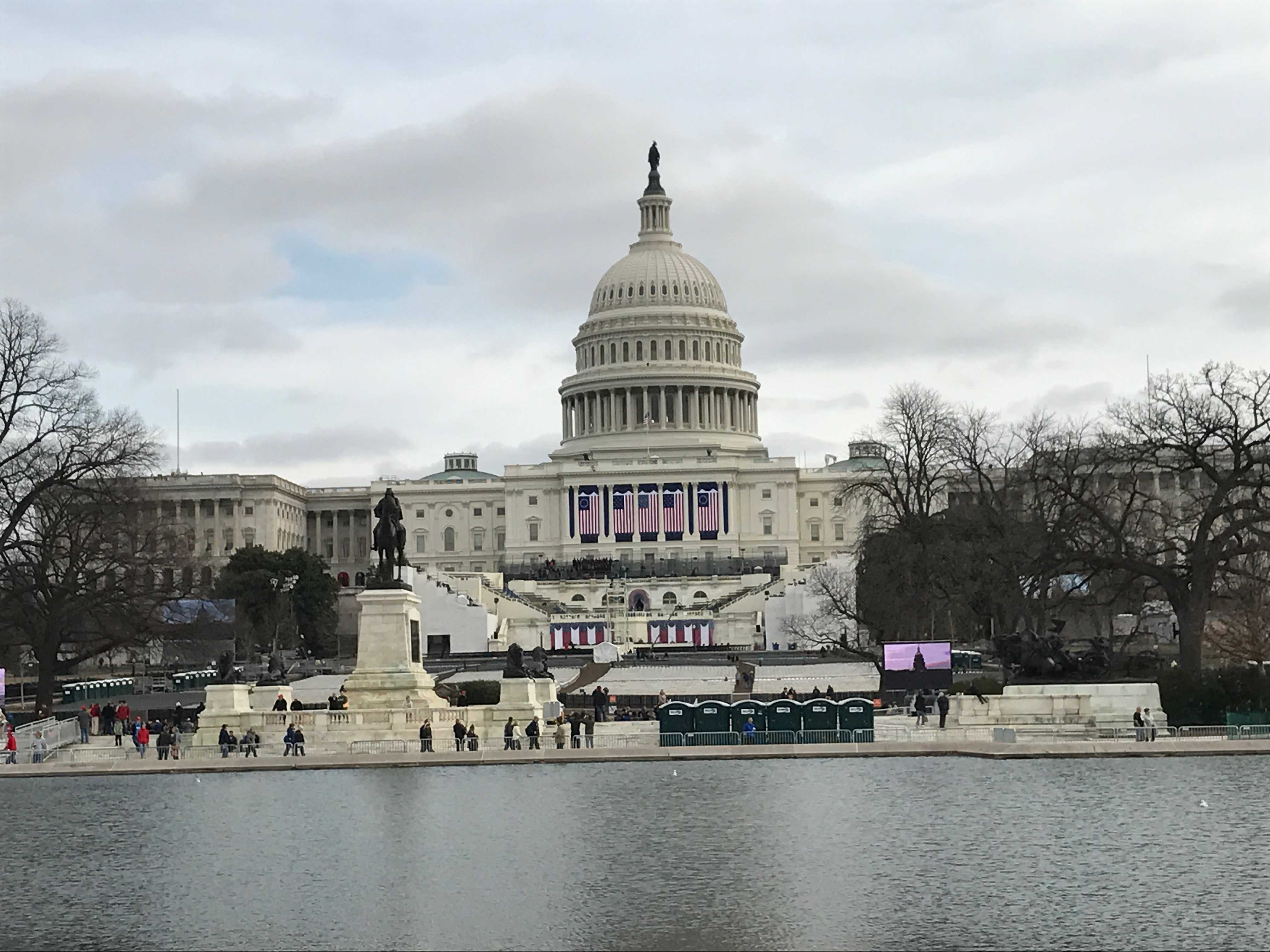 The U.S. Capitol Building a day before inauguration festivities commence. (Brenden Moore/The DePaulia)