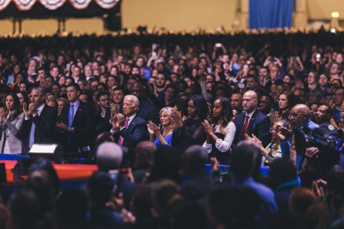 President Obama gives his farewell speech from McCormick Place, warning Americans not to take democracy for granted. (Josh Leff/The DePaulia)