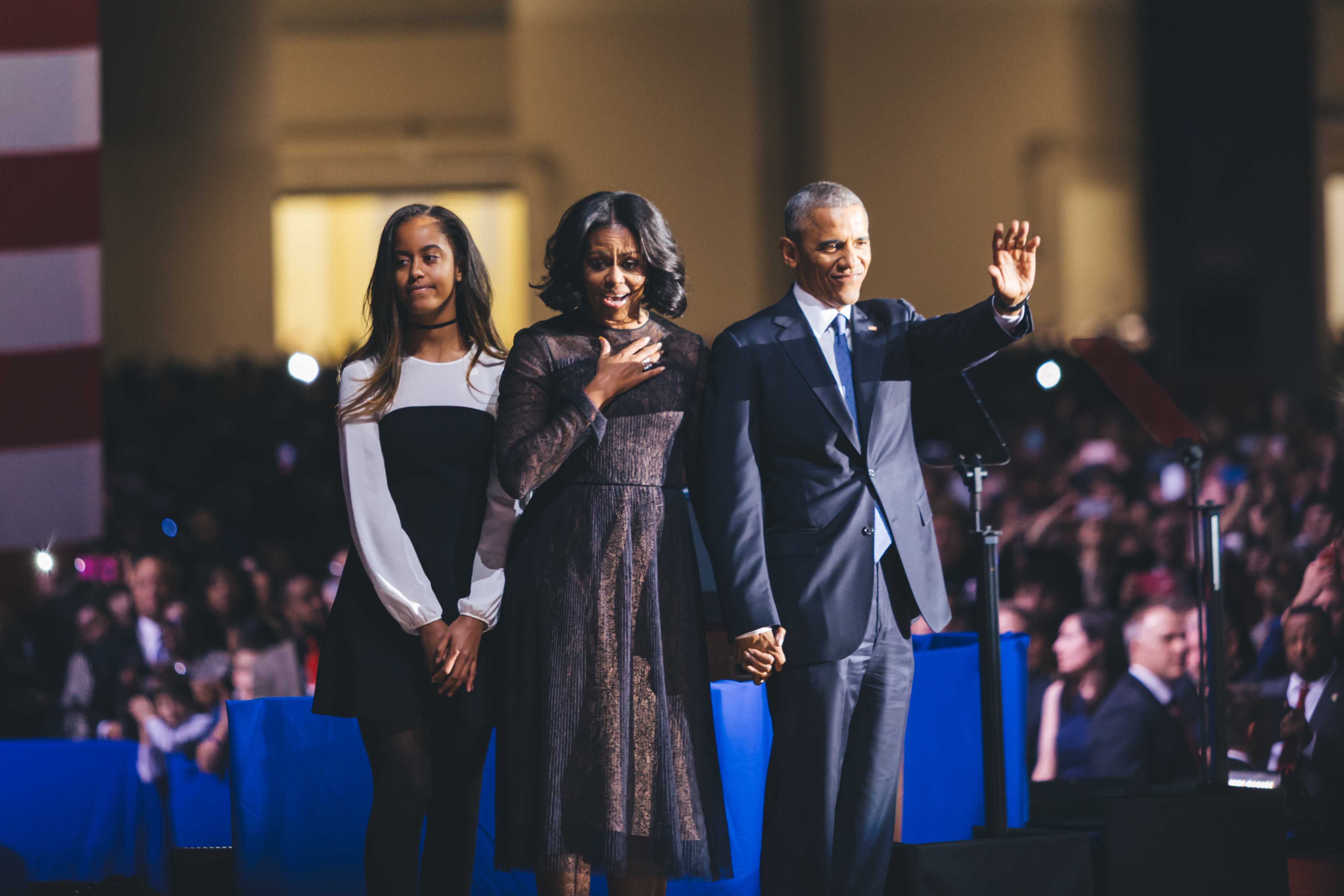 President Obama gives his farewell speech from McCormick Place, warning Americans not to take democracy for granted. (Josh Leff/The DePaulia)