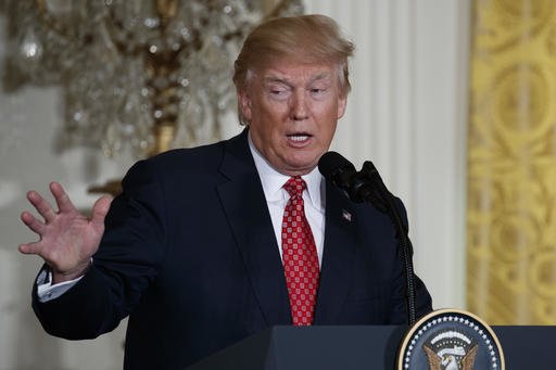 President Donald Trump speaks in the East Room of the White House in Washington. Trumps freewheeling style on Twitter and elsewhere is complicating life for the government lawyers tasked with defending his executive actions in court.  (AP Photo/Evan Vucci)