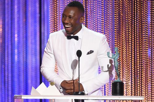 Mahershala Ali accepts the award for outstanding performance by a male actor in a supporting role for "Moonlight" at the 23rd annual Screen Actors Guild Awards at the Shrine Auditorium & Expo Hall on Sunday, Jan. 29, 2017, in Los Angeles. (Photo by Chris Pizzello/Invision/AP)