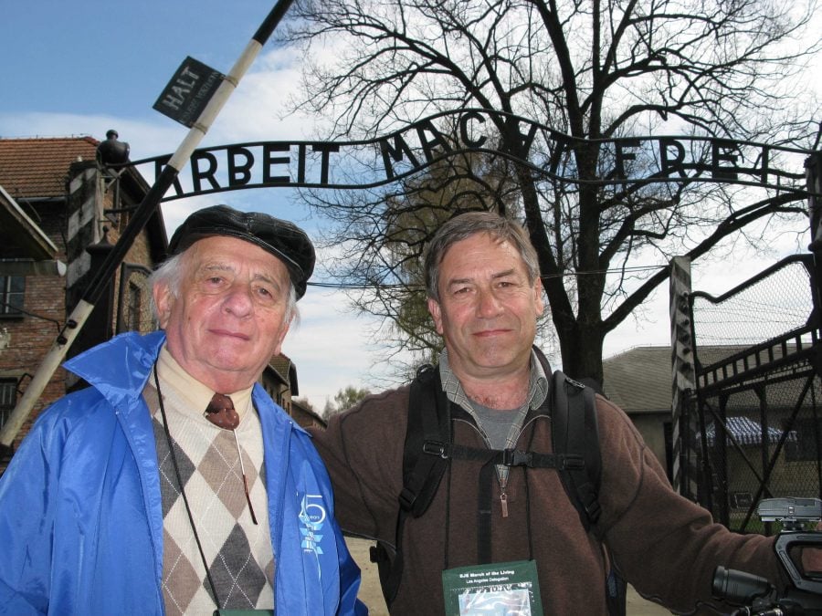 Jack (left) is a Holocaust survivor who will visit DePaul April 24 with his son and creator of Surviving Skokie and Eli Adler.