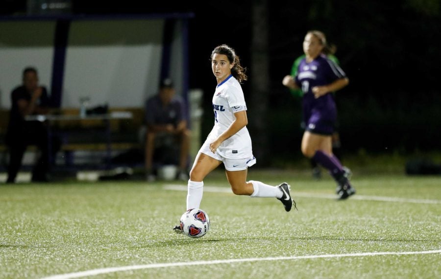 Senior midfielder Alexa Ben lead the Blue Demons to the Big East tournament this season.  
(Photo Courtesy of DePaul Athletics)