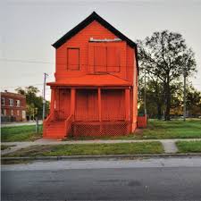 Amanda Williams’ art piece a part of her painted house series, “Color(ed) Theory,” that is currently displayed at the MCA.  (Photo Courtesy of MCA Chicago)
