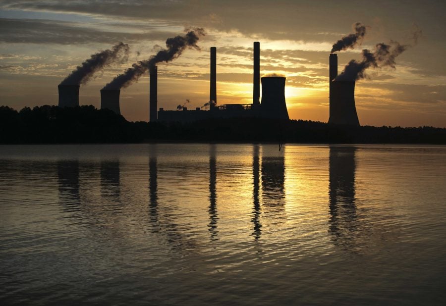 Technology now in limited use removes about 90 percent of carbon dioxide from the smokestacks of coal-fired power plants, but energy experts say cost remains the chief obstacle to bringing the “clean coal” touted by President Donald Trump into the mainstream. (Brandon Camp/The Associated Press)