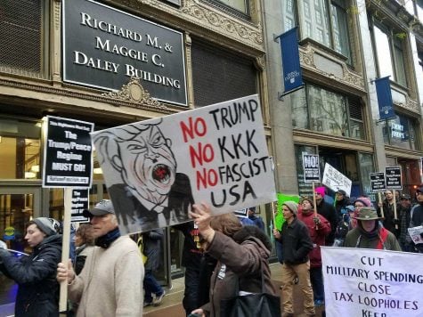 Refuse Fascism protests off to a slow start