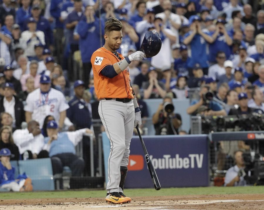Yuli Gurriel: I sincerely apologize to everyone that I offended with my actions. I deeply regret it. 
(David J. Phillip/AP Photo)