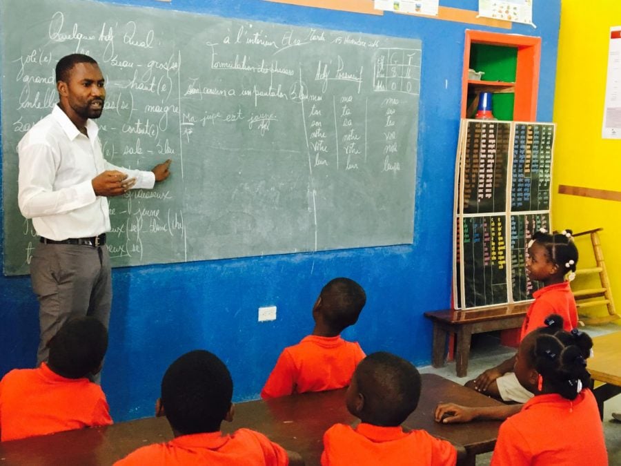 The School of Choice in Saint-Domingue serves children born into poverty through the Vincentian family’s Haiti Initiative. DePaul professor Laura Hartman founded the the school in 2010.
(Photo courtesy of The School of Choice)
