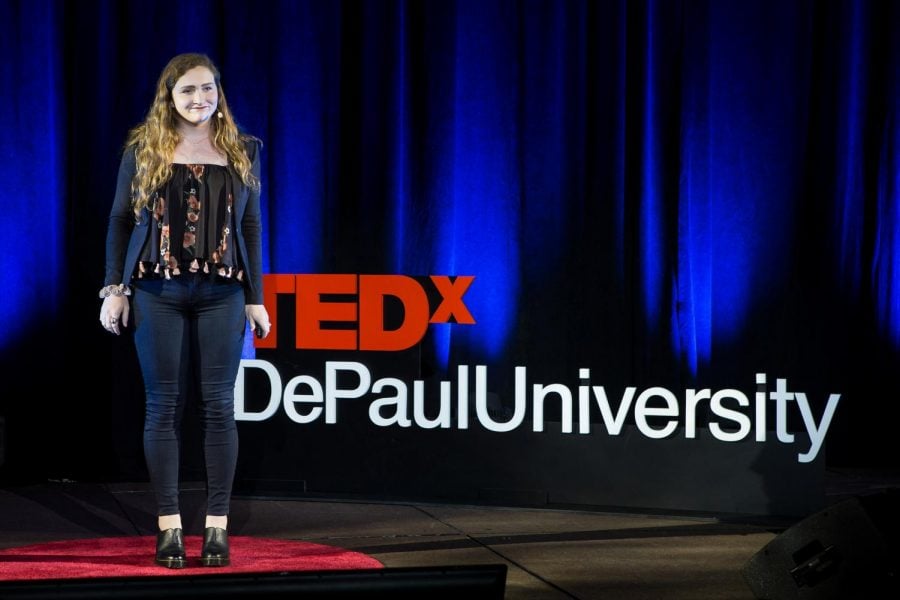 Rachel Pride, a student who spoke at DePaul’s TEDx event last year, will be hosting this year.

Photo courtesy of DePaul University/ Jeff Carrion