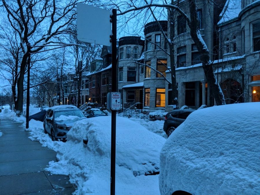 A Toyota Prius down Roslyn Place is completely burried under snow after several days of accumulation. Many residents used shovels to dig cars out. 

Jonathan Ballew | The DePaulia