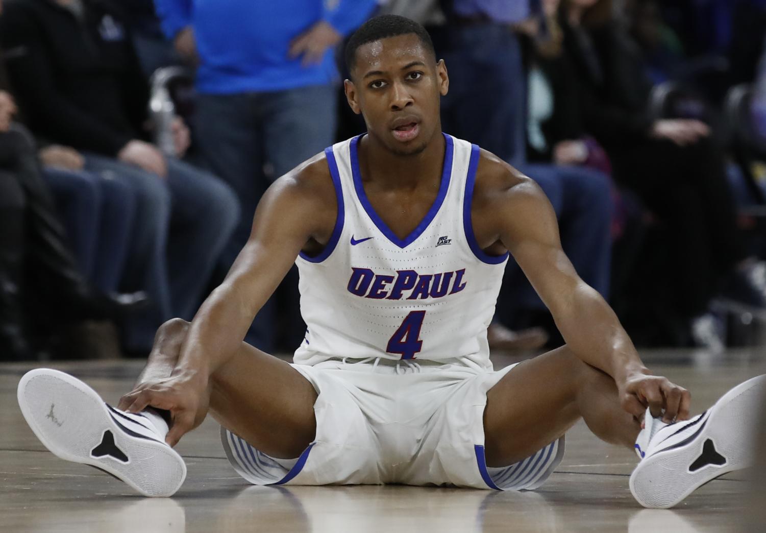 The Blue Demons (Pictured: Brandon Cyrus) looked deflated after coming up just shy of an upset in DePaul's final regular season game. before the Big East. (Jim Young | AP News)