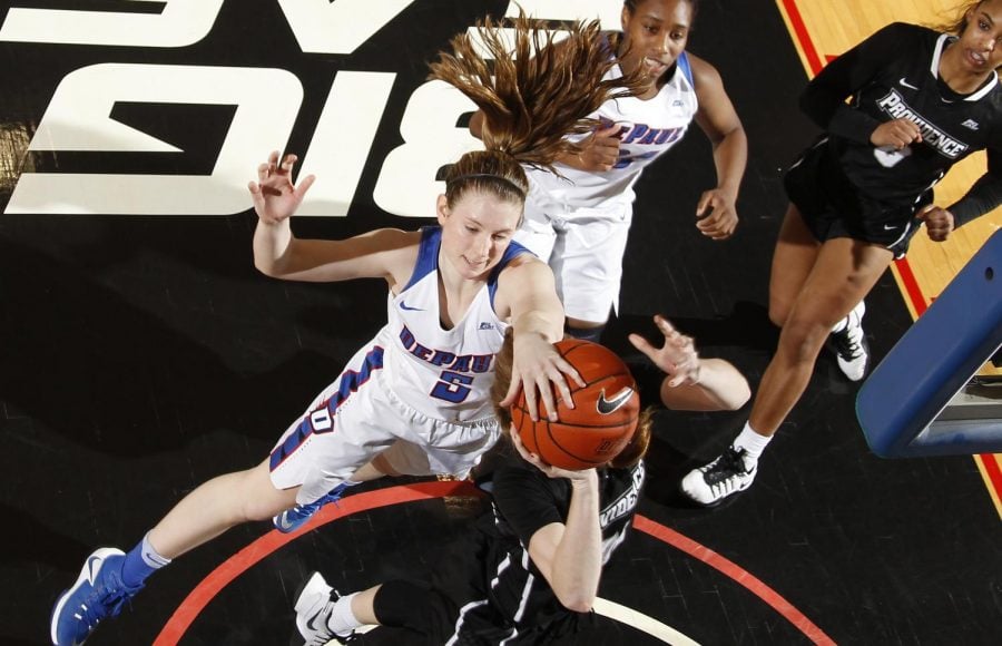 Lauren Prochaska has started four games this season, including senior day against Villanova.  (Photo courtesy of DePaul Athletics)