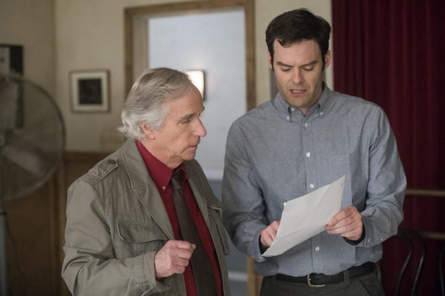 Henry Winkler and series co-creator and star Bill Hader in a scene for HBOs Barry. 
(Image courtesy of IMDB)
