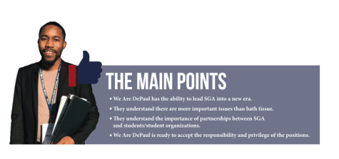 SGA president formally endorses “We are DePaul”