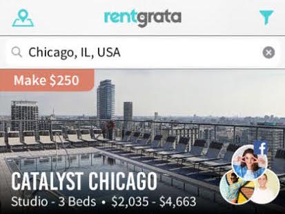 Rentgrata is a Chicago based startup that pays renters when they sign their lease (Apple App Store)