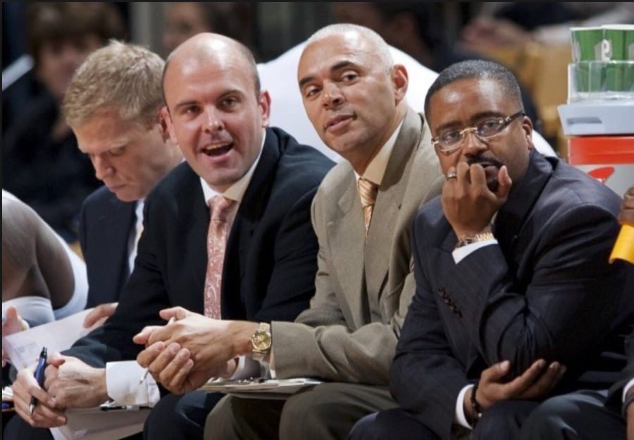Rick Carter (Left) joined Dave Leitao's (Right) coaching staff in April 2015 as the program's associate head coach.