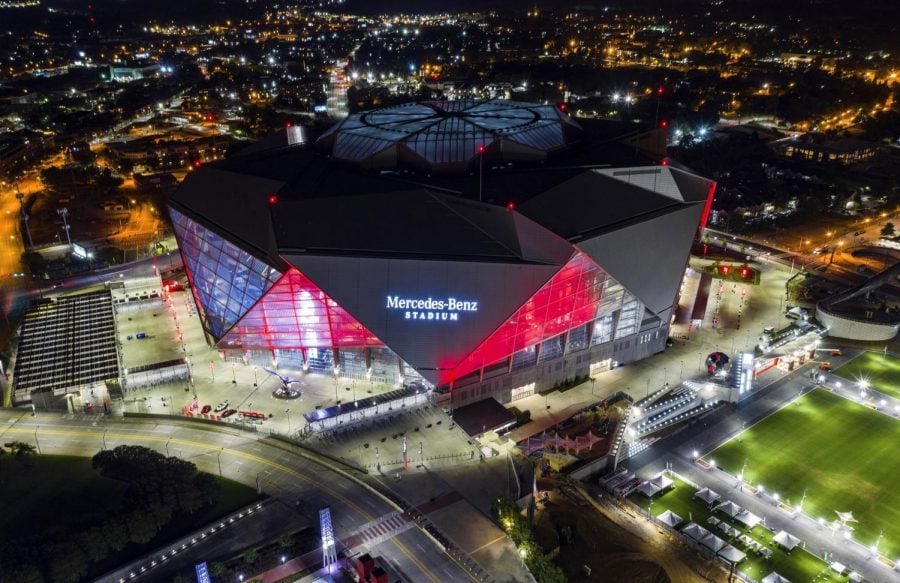 Mercedes-Benz Stadium in Atlanta will be the site of Super Bowl LIII on Sunday, Feb. 3.