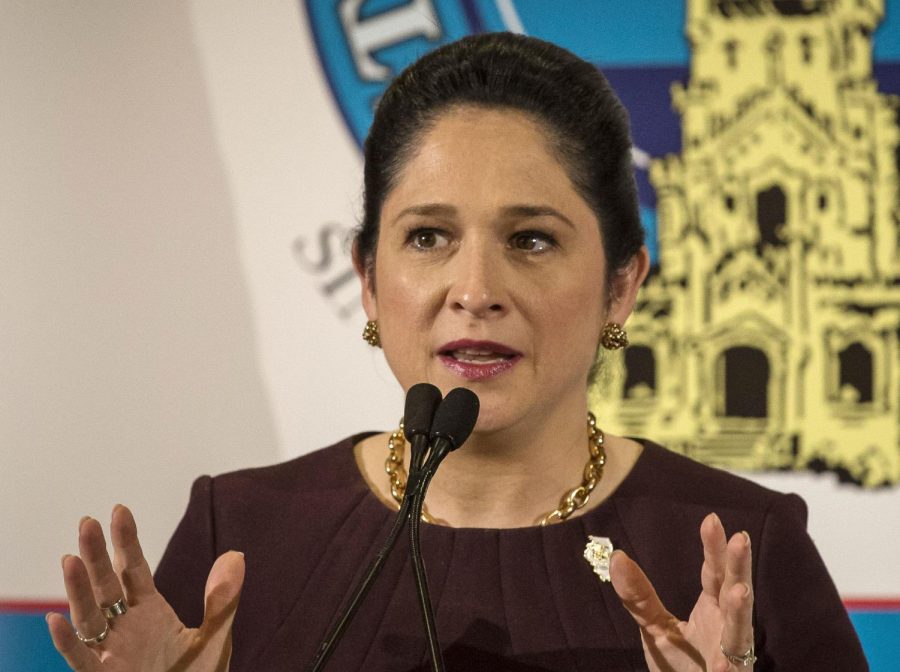Illinois Comptroller Susana Mendoza speaks to the City Club of Chicago on March 20, 2017