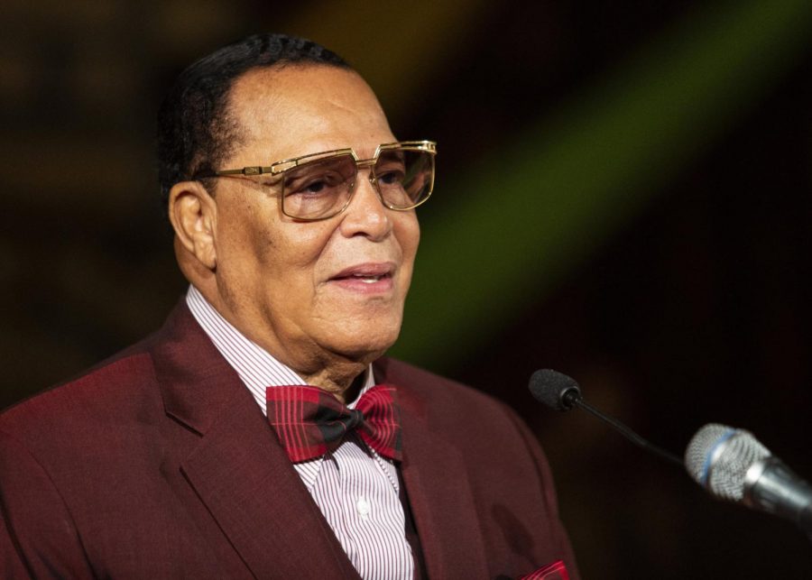 Minister Louis Farrakhan, of the Nation of Islam, speaks at Saint Sabina Church, Thursday night, May 9, 2019, in Chicago.
