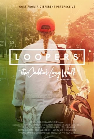 A cover poster for the upcoming documentary Loopers, a history of caddying in golf. 