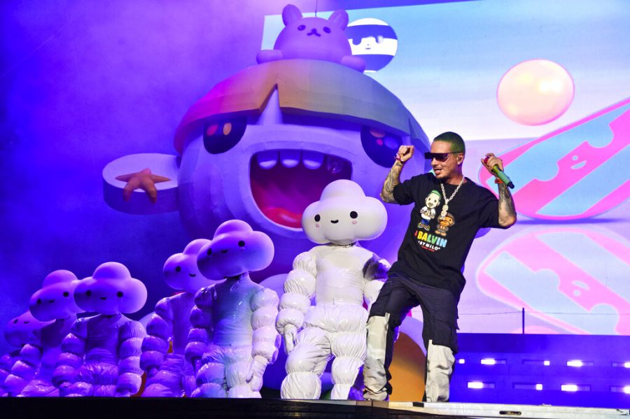 J Balvin performs on day three of Lollapalooza in Grant Park on Saturday, Aug. 3, 2019, in Chicago.