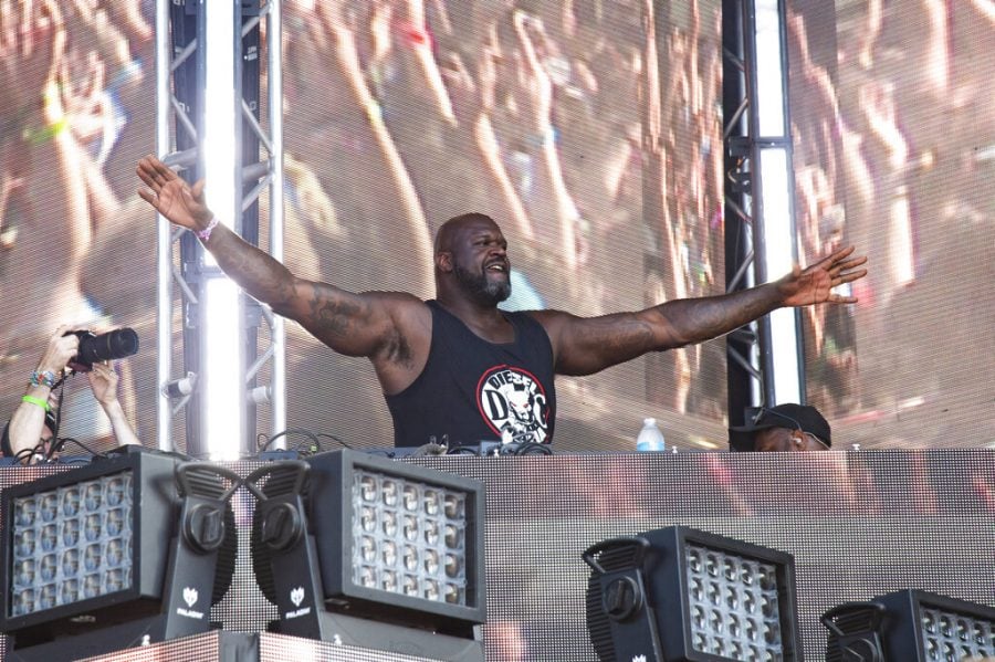 Shaquille ONeal performs on day four of Lollapalooza in Grant Park on Sunday, Aug. 4, 2019, in Chicago.