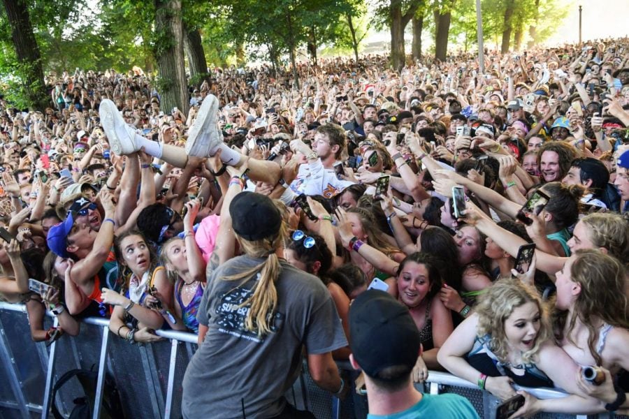 Yung Gravy hops into the crowd at the BMI stage, surprising fans.