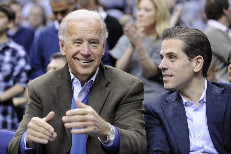 Vice President Joe Biden, left, with his son Hunter, right, at the Duke Georgetown NCAA college basketball game in Washington. Since the early days of the United States, leading politicians have had to contend with awkward problems posed by their family members. Joe Biden is the latest prominent politician to navigate this tricky terrain.