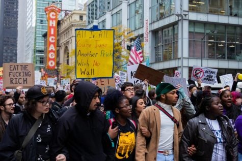 Thousands protest during Trump’s visit to Chicago
