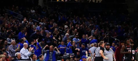 A section of the DePaul crowd during the Blue Demons’ 65-60 victory over Texas Tech on Dec. 4 at Wintrust Arena.
