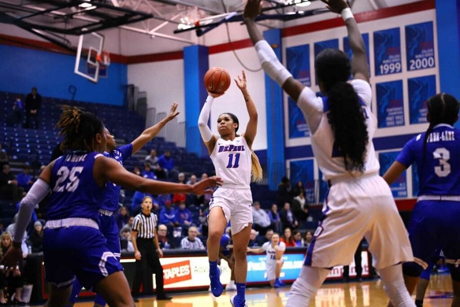 Sonya Morris rises for a jumper in the first half against Seton Hall. 