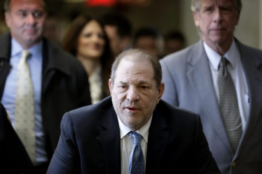 FILE-Harvey+Weinstein+arrives+at+a+Manhattan+courthouse+as+jury+deliberations+continue+in+his+rape+trial%2C+Monday%2C+Feb.+24%2C+2020%2C+in+New+York.