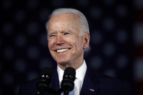 Democratic presidential candidate former Vice President Joe Biden speaks at a primary night election rally in Columbia, S.C., Saturday, Feb. 29, 2020.