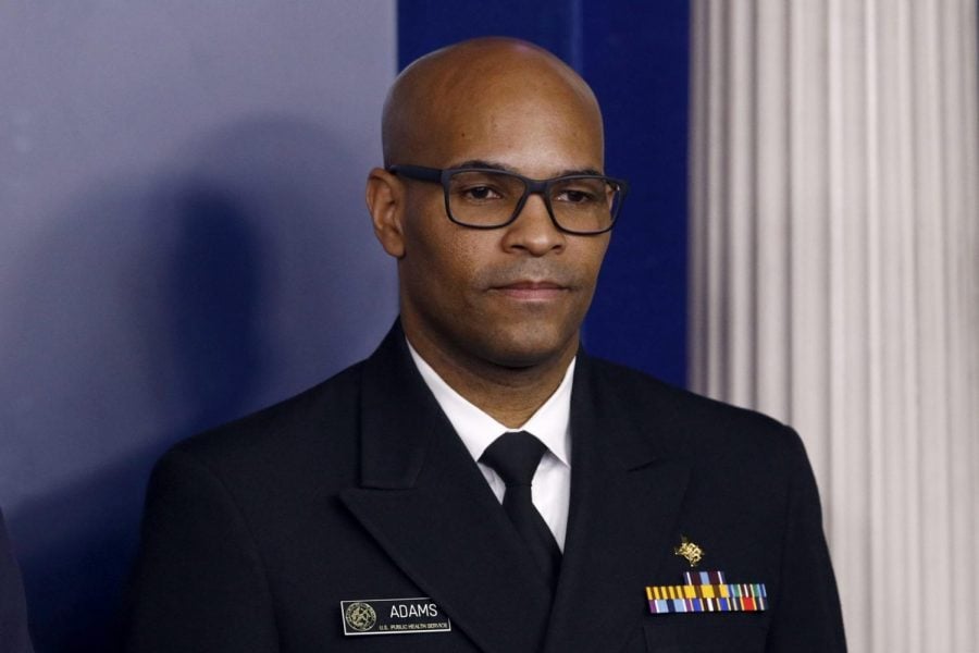  In this March 22, 2020, file photo U.S. Surgeon General Jerome Adams attends a coronavirus task force briefing at the White House, in Washington. Chicago is among several large American cities identified as hot spots for COVID-19 infections and will see the number of local coronavirus cases rise, the U.S. surgeon general said Friday, March 27, 2020, on CBS This Morning. Adams warned that Detroit, Chicago and New Orleans will have a worse week next week.