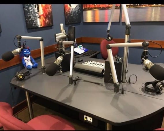 The studio for Radio DePaul Sports' office in the Loop campus. 